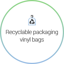 Recyclable packaging vinyl bags 